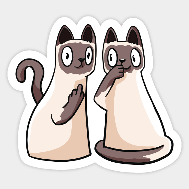 Siamese Cat Sticker by TheRealestDesigns